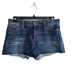Gap Sexy Boyfriend Short Womens Size 10 Denim Jean Shorts Walking Beachy Raw Hem